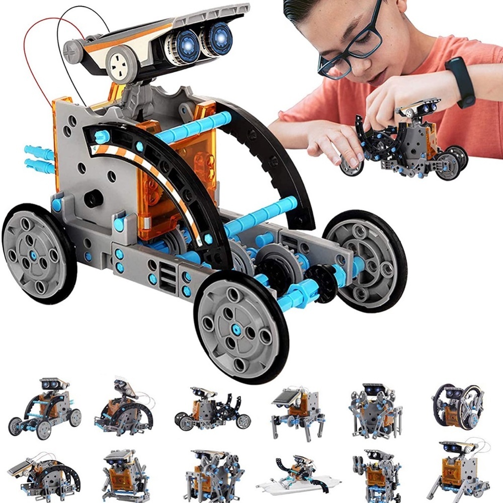 STEM Toys Solar Robot 12-in-1 Educational science toy powered by solar